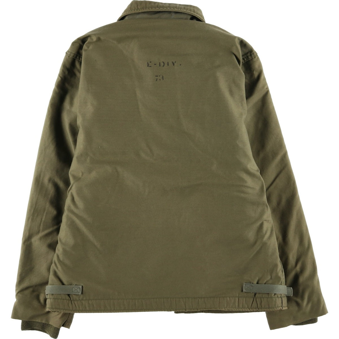 Special Price: Authentic 1970'S US Military A-2 Deck Jacket, Made in USA, Men's Medium (Size 38-40), Vintage unclear Khaki type Vintage Second Hand