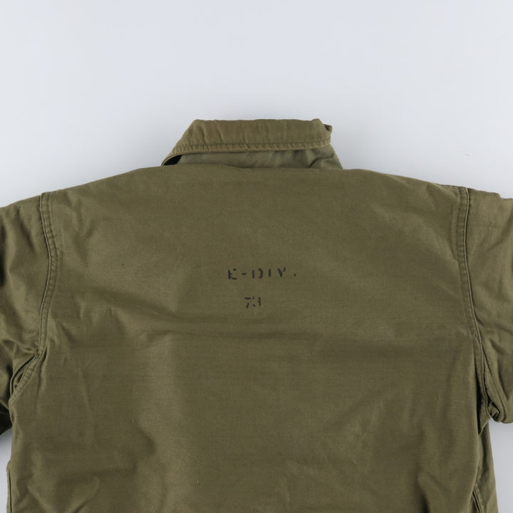 Special Price: Authentic 1970'S US Military A-2 Deck Jacket, Made in USA, Men's Medium (Size 38-40), Vintage unclear Khaki type Vintage Second Hand