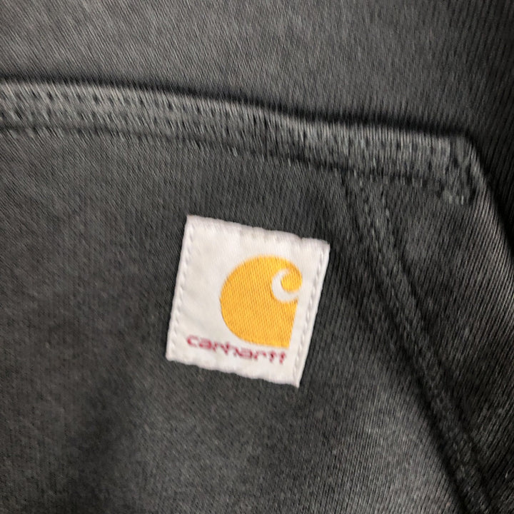 Carhartt Loose Fit Half-Zip Hoodie, Men's Size Medium cotton black type Vintage Second Hand