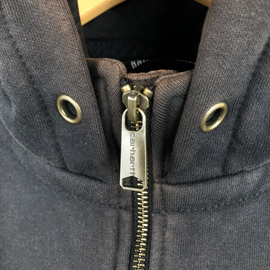 Carhartt Loose Fit Half-Zip Hoodie, Men's Size Medium cotton black type Vintage Second Hand