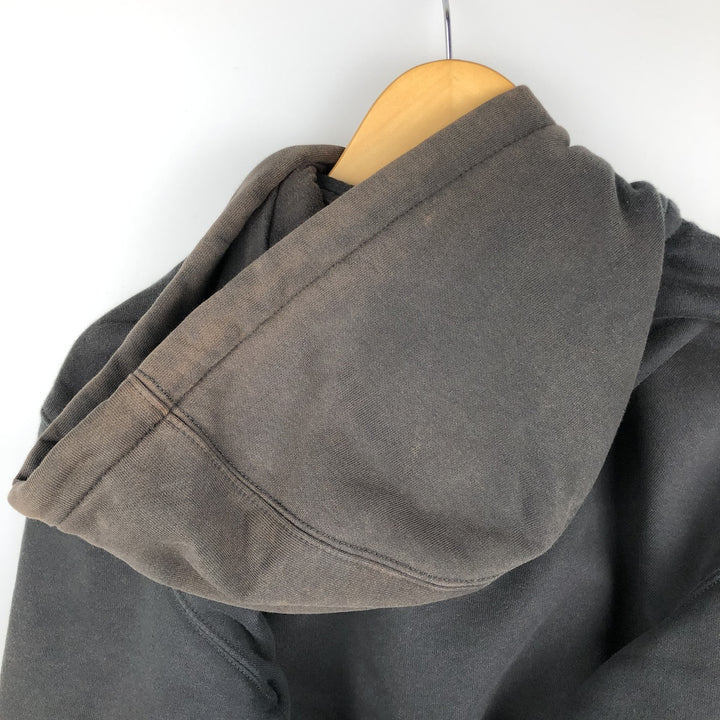 Carhartt Loose Fit Half-Zip Hoodie, Men's Size Medium cotton black type Vintage Second Hand