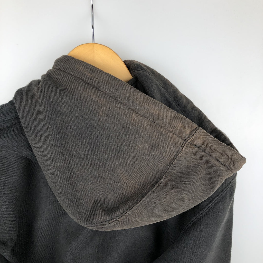 Carhartt Loose Fit Half-Zip Hoodie, Men's Size Medium cotton black type Vintage Second Hand