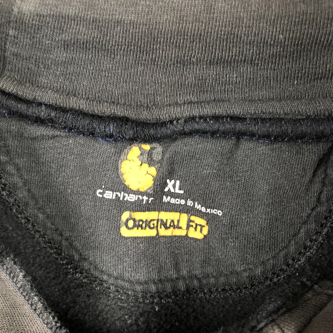 Carhartt ORIGINAL FIT sweatshirt pullover hoodie, men's XL size cotton dark chocolate Vintage Second Hand