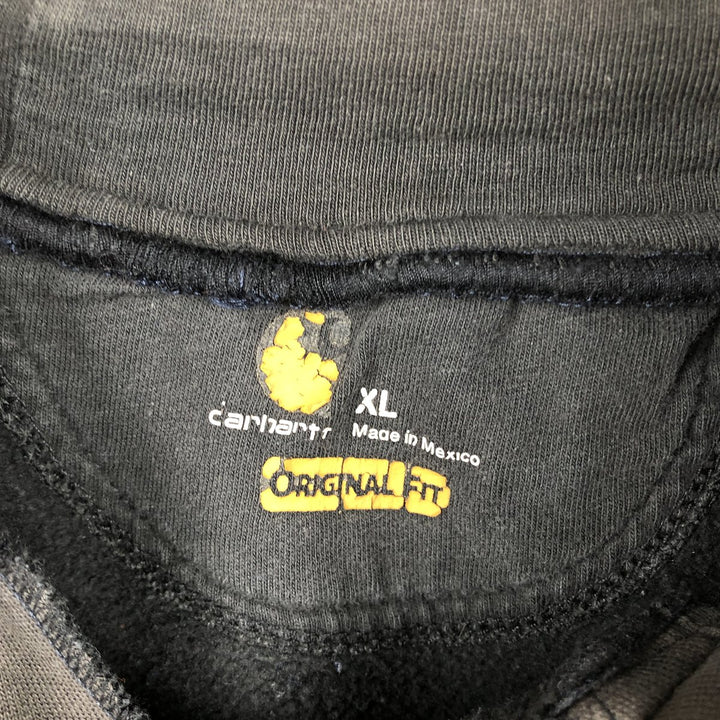 Carhartt ORIGINAL FIT sweatshirt pullover hoodie, men's XL size cotton dark chocolate Vintage Second Hand
