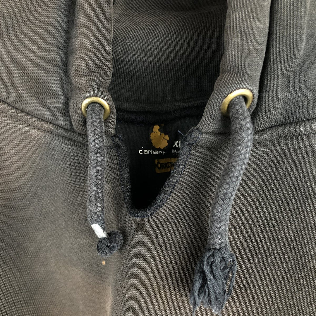 Carhartt ORIGINAL FIT sweatshirt pullover hoodie, men's XL size cotton dark chocolate Vintage Second Hand