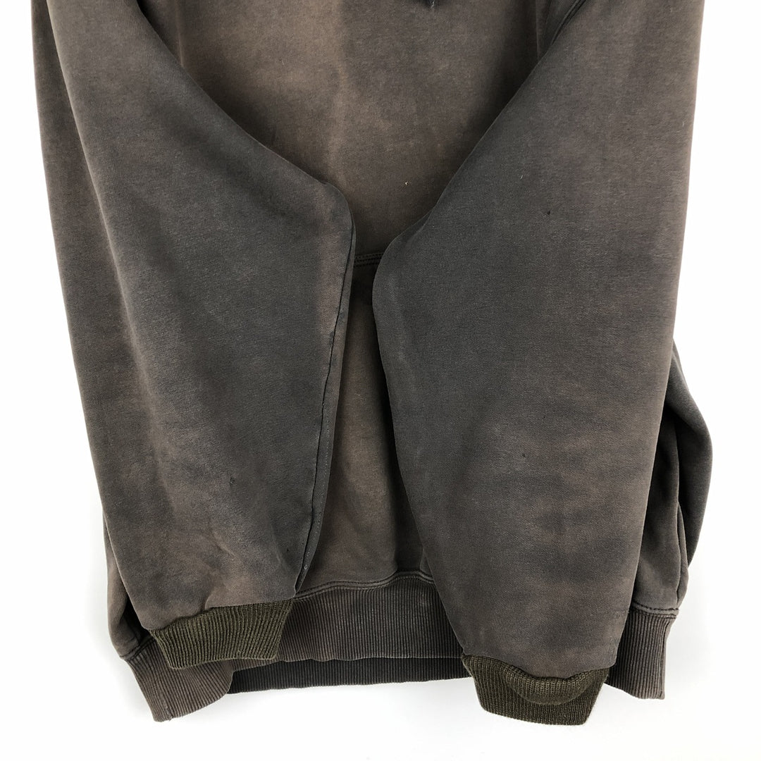 Carhartt ORIGINAL FIT sweatshirt pullover hoodie, men's XL size cotton dark chocolate Vintage Second Hand