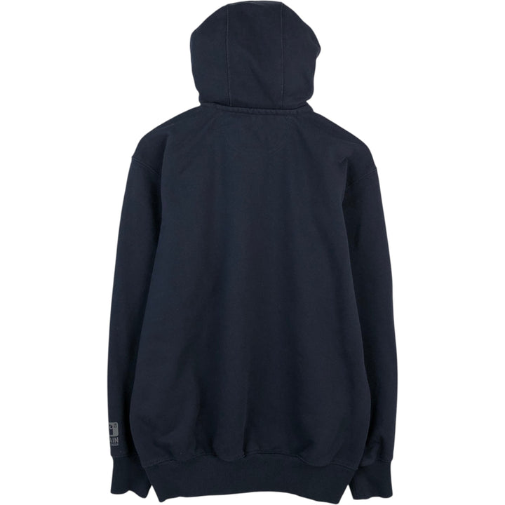 Carhartt ORIGINAL FIT sweatshirt half zip hoodie, men's size M cotton navy blue type Vintage Second Hand