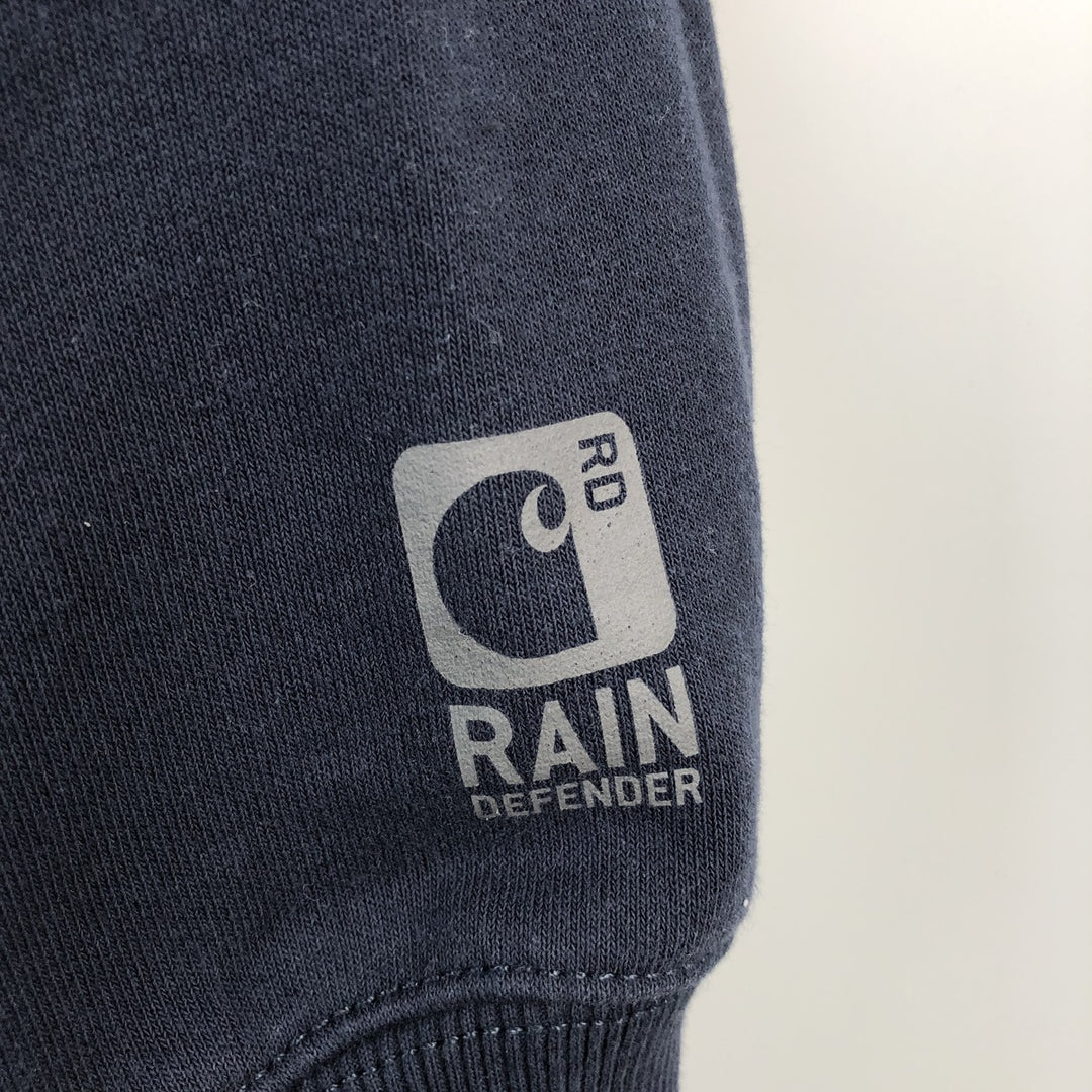 Carhartt ORIGINAL FIT sweatshirt half zip hoodie, men's size M cotton navy blue type Vintage Second Hand