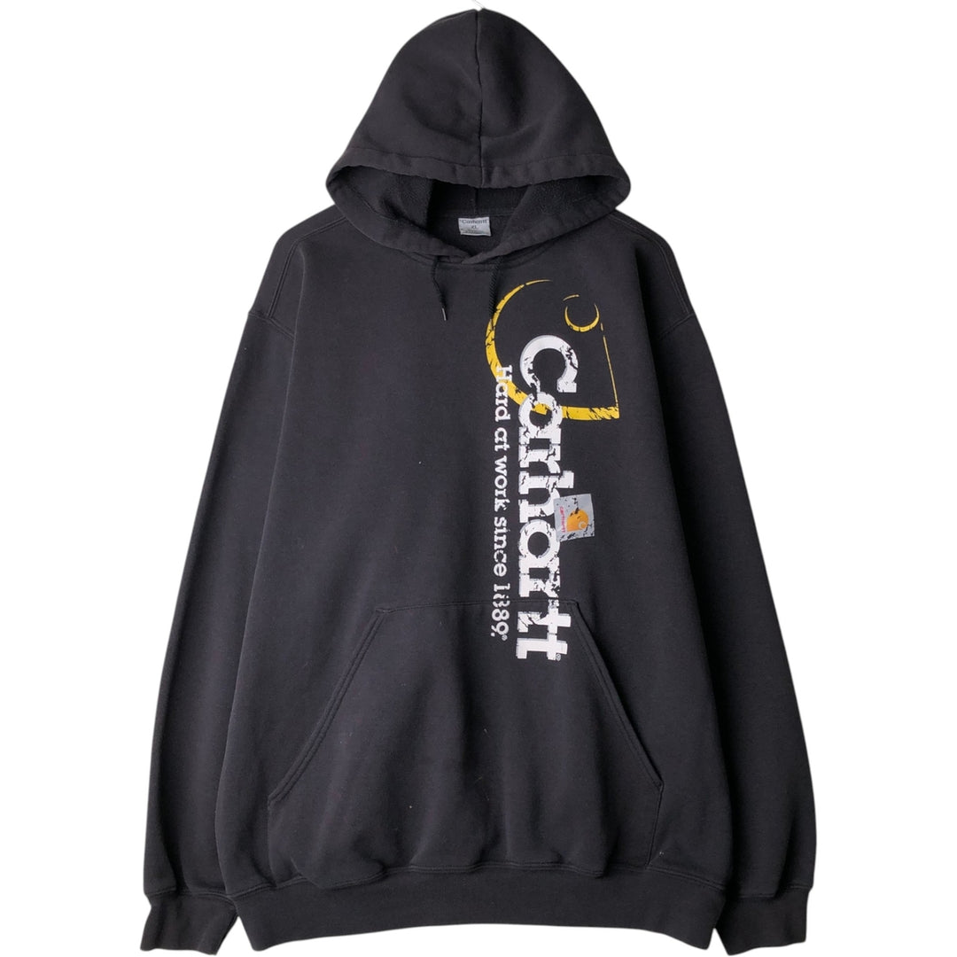 Carhartt Sweat Pullover Hoodie Men's XL Size cotton black type Vintage Second Hand
