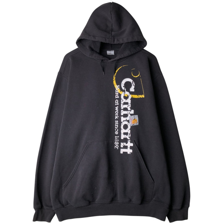 Carhartt Sweat Pullover Hoodie Men's XL Size cotton black type Vintage Second Hand