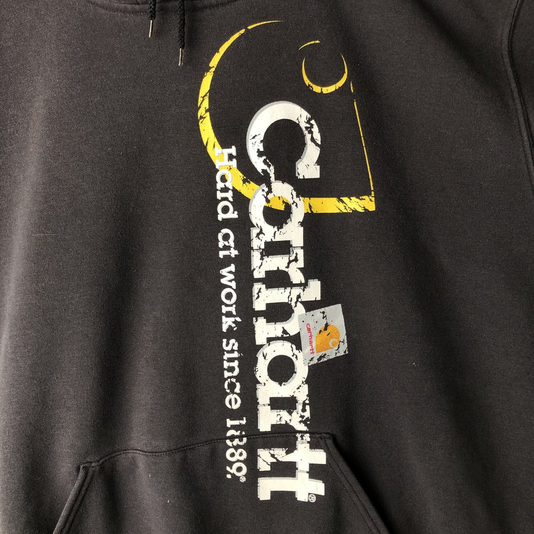 Carhartt Sweat Pullover Hoodie Men's XL Size cotton black type Vintage Second Hand