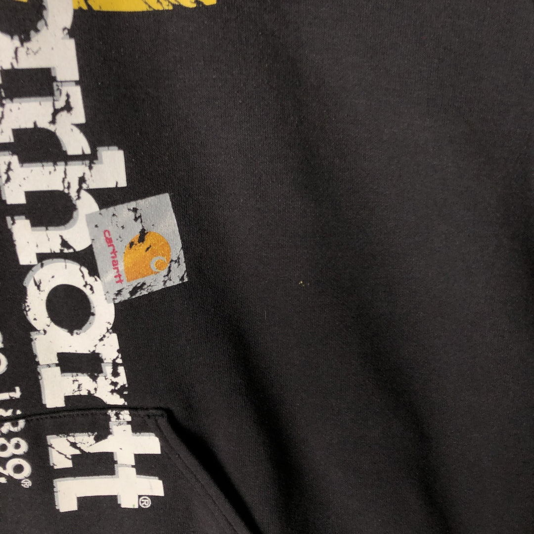 Carhartt Sweat Pullover Hoodie Men's XL Size cotton black type Vintage Second Hand