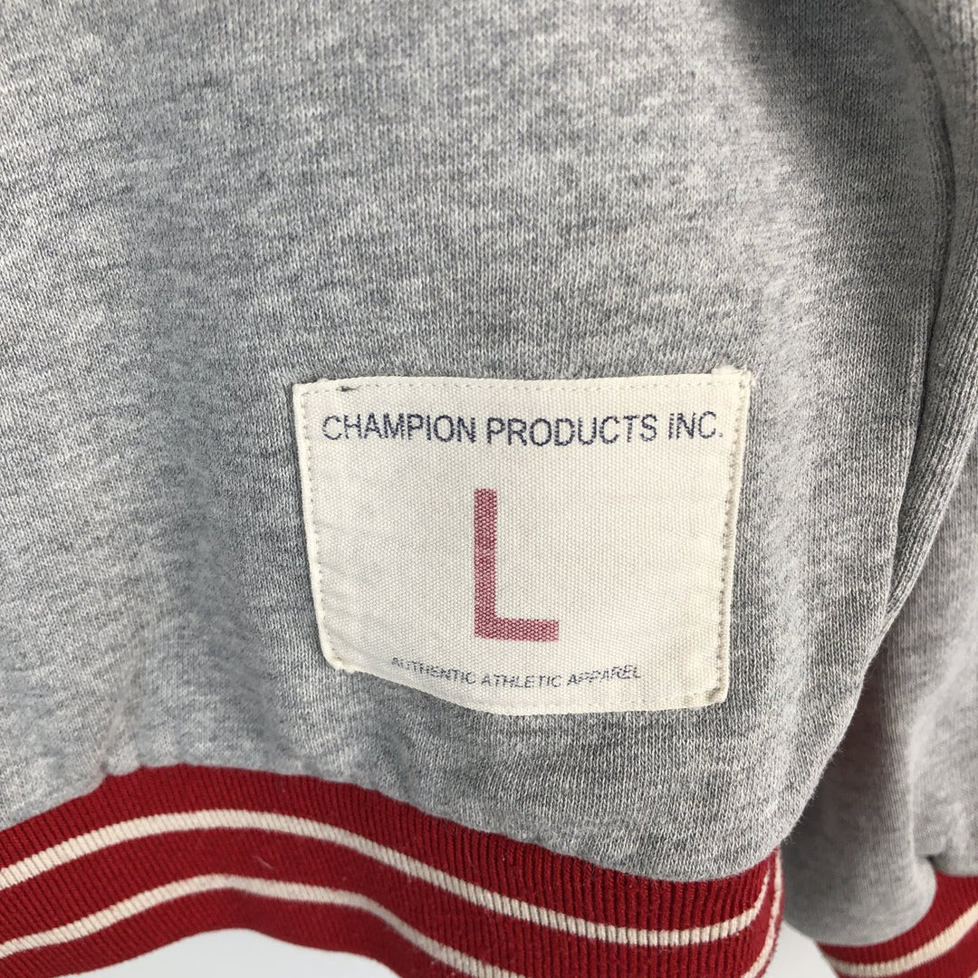 Champion logo sweatshirt, men's size L cotton gray type Vintage Second Hand