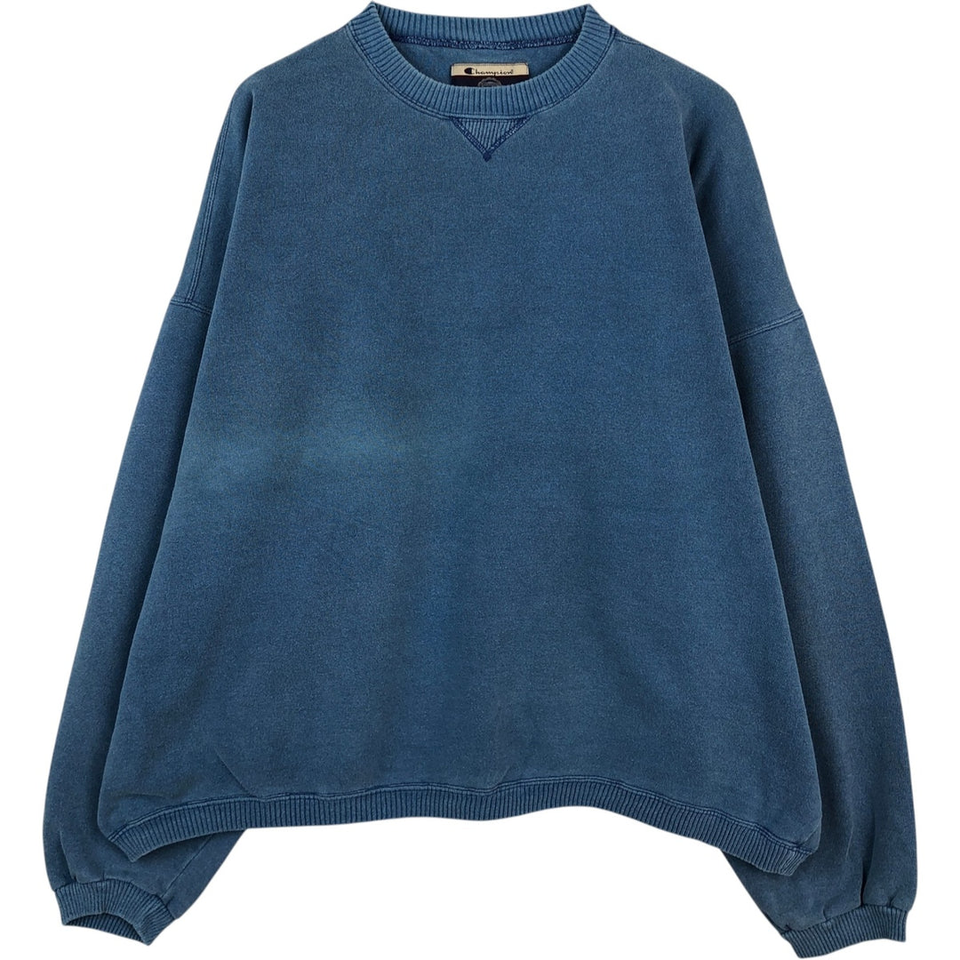 Champion plain blank sweatshirt, men's size XXL equivalent. cotton Blue type light blue Vintage Second Hand