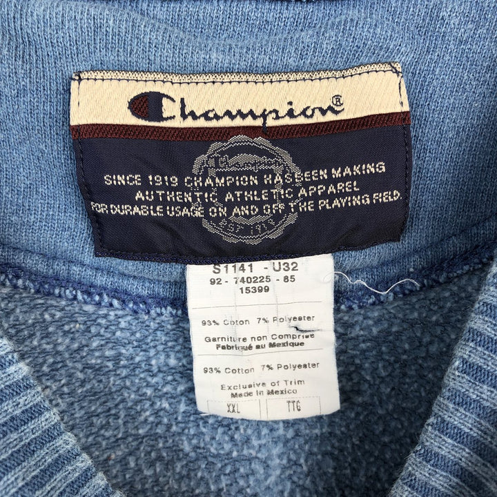 Champion plain blank sweatshirt, men's size XXL equivalent. cotton Blue type light blue Vintage Second Hand