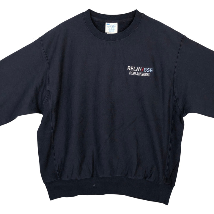 Champion Reverse Weave Sweatshirt, Men's XL cotton black type Vintage Second Hand