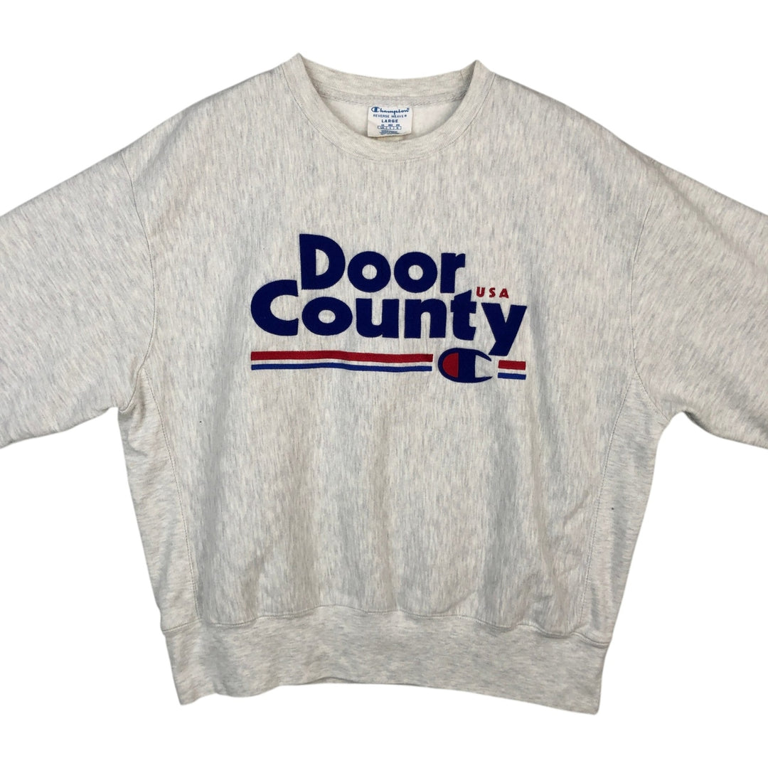 Champion Reverse Weave Logo Sweatshirt, Men's Size L cotton white type Vintage Second Hand