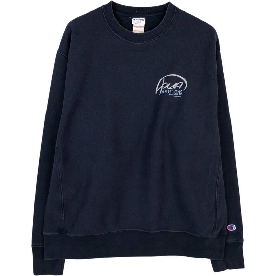 Champion REVERSE WEAVE Reverse Weave Sweatshirt Trainer Men's L size cotton navy blue type Vintage Second Hand