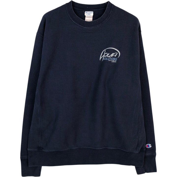 Champion REVERSE WEAVE Reverse Weave Sweatshirt Trainer Men's L size cotton navy blue type Vintage Second Hand