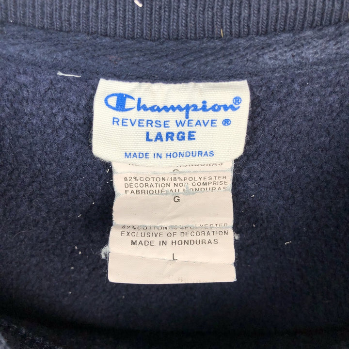 Champion REVERSE WEAVE Reverse Weave Sweatshirt Trainer Men's L size cotton navy blue type Vintage Second Hand