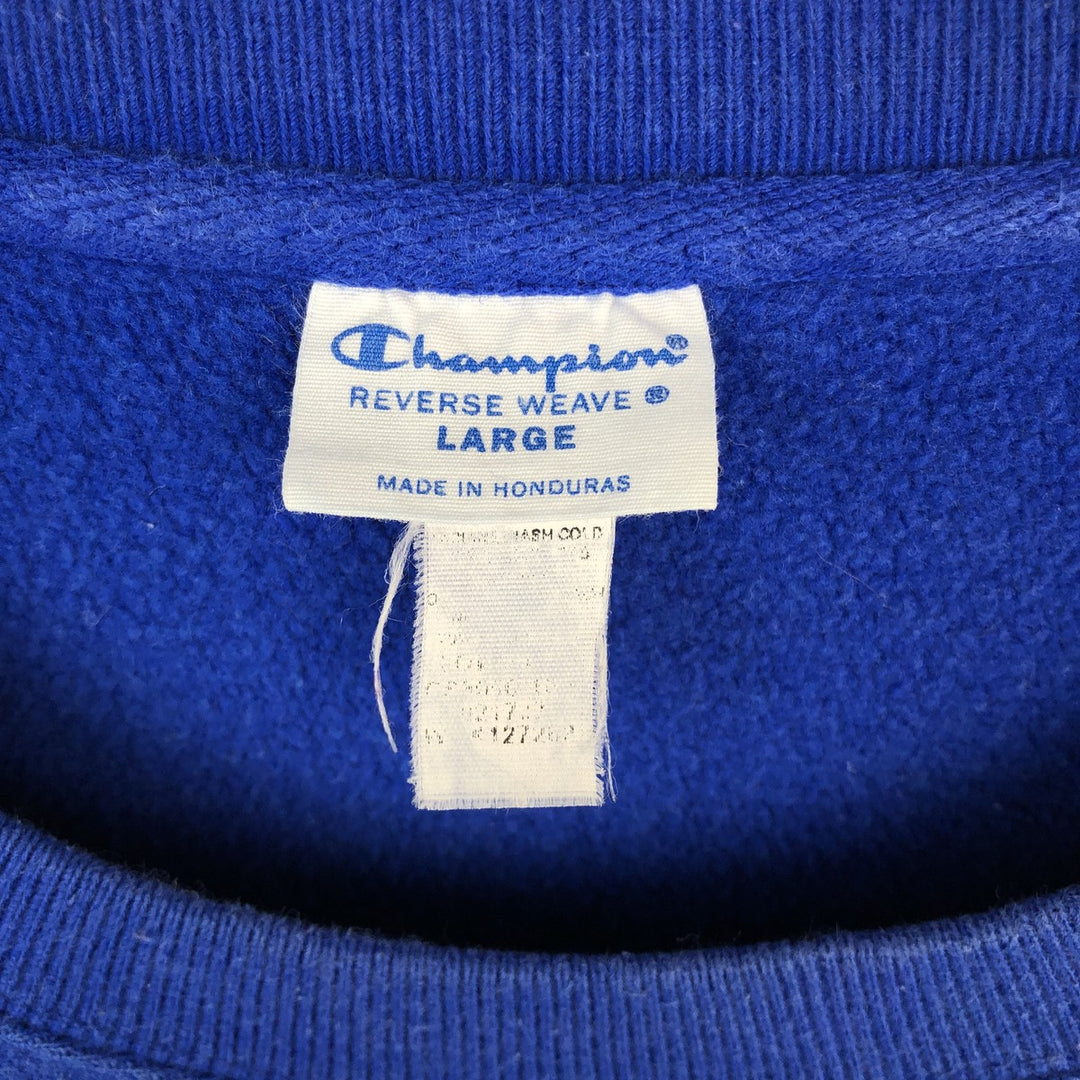 Champion REVERSE WEAVE Reverse Weave Sweatshirt Trainer Men's L size cotton blue type Vintage Second Hand