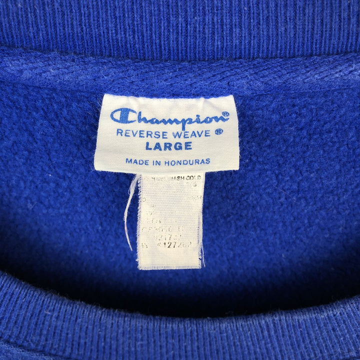 Champion REVERSE WEAVE Reverse Weave Sweatshirt Trainer Men's L size cotton blue type Vintage Second Hand