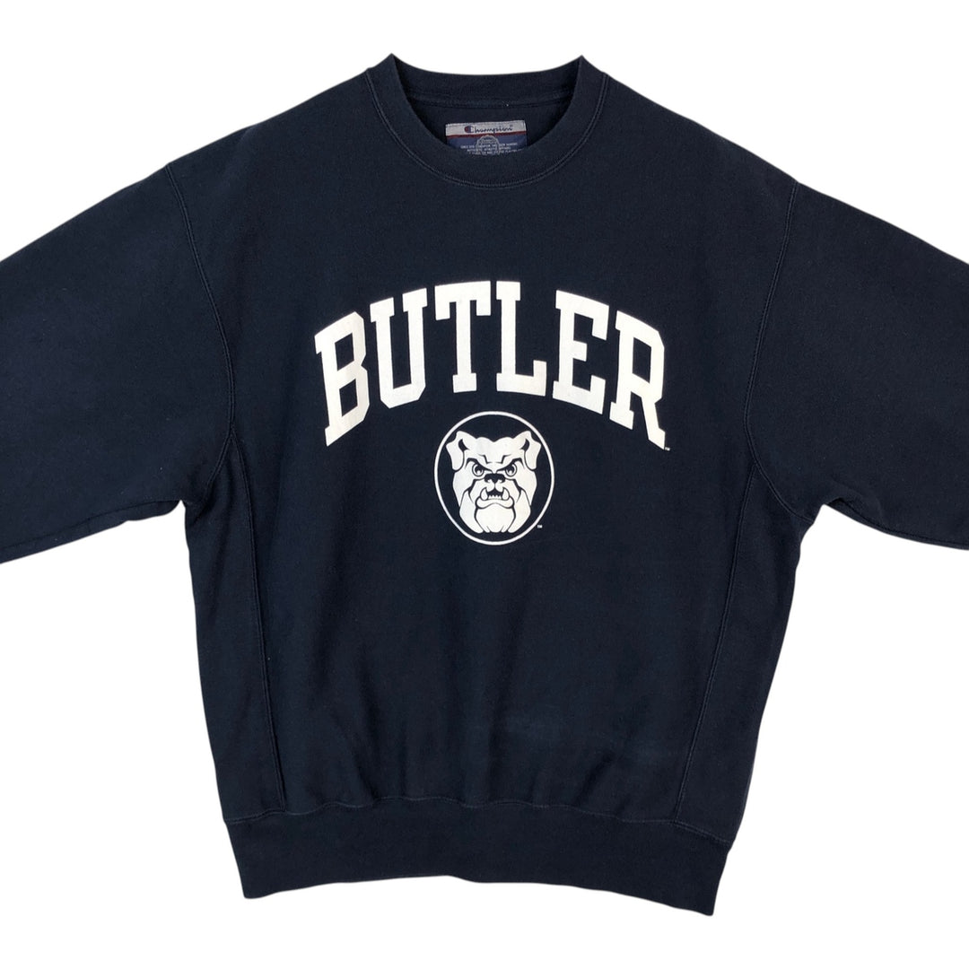 Champion Original Reverse Weave College Sweatshirt, Men's Size Medium cotton navy blue type Vintage Second Hand