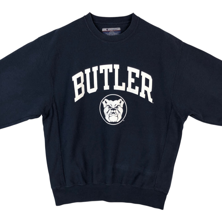 Champion Original Reverse Weave College Sweatshirt, Men's Size Medium cotton navy blue type Vintage Second Hand