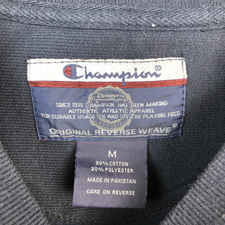 Champion Original Reverse Weave College Sweatshirt, Men's Size Medium cotton navy blue type Vintage Second Hand