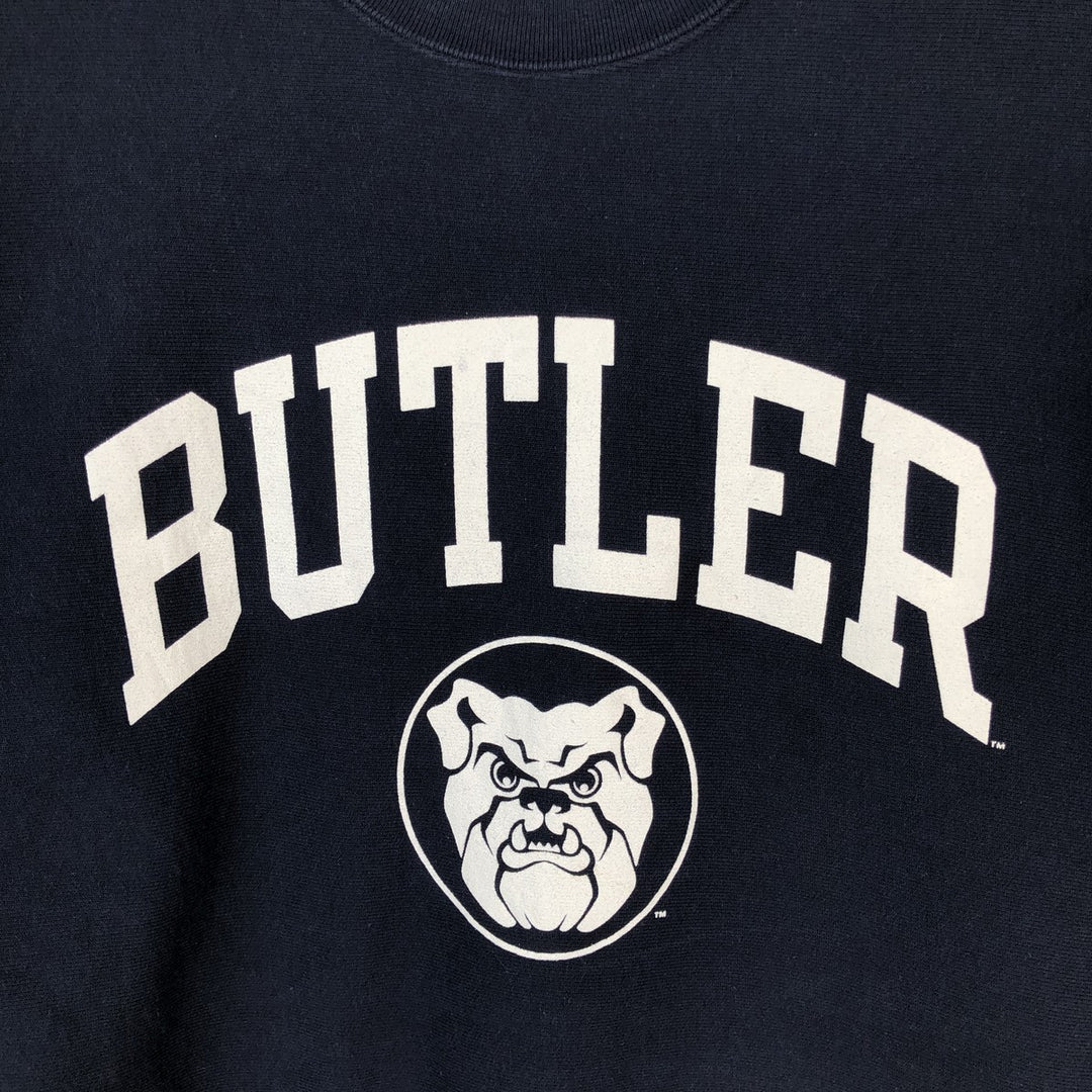 Champion Original Reverse Weave College Sweatshirt, Men's Size Medium cotton navy blue type Vintage Second Hand