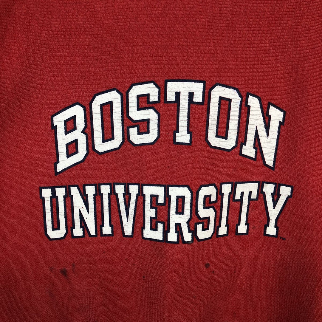 Champion Reverse Weave Boston University College Sweatshirt (Men's XL equivalent) cotton red type Vintage Second Hand