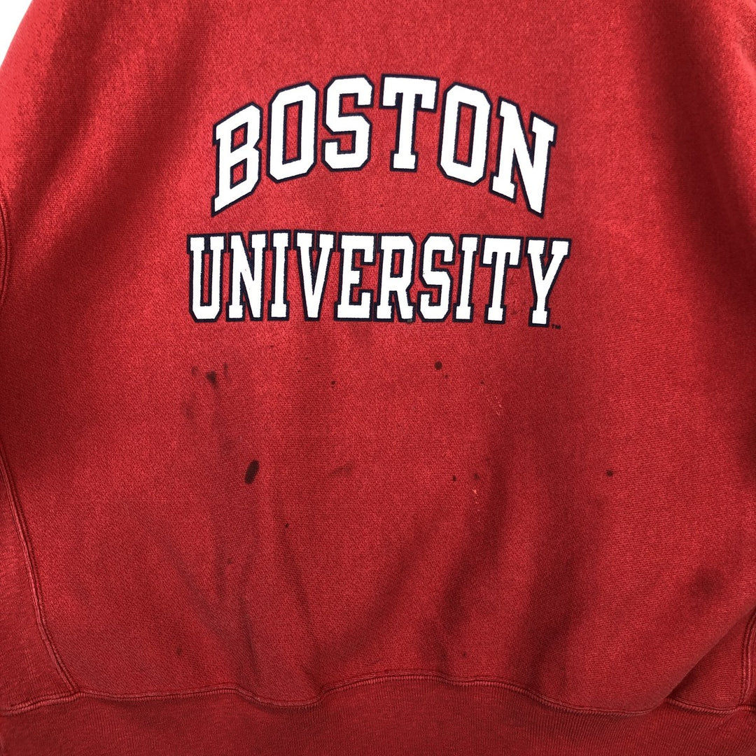 Champion Reverse Weave Boston University College Sweatshirt (Men's XL equivalent) cotton red type Vintage Second Hand