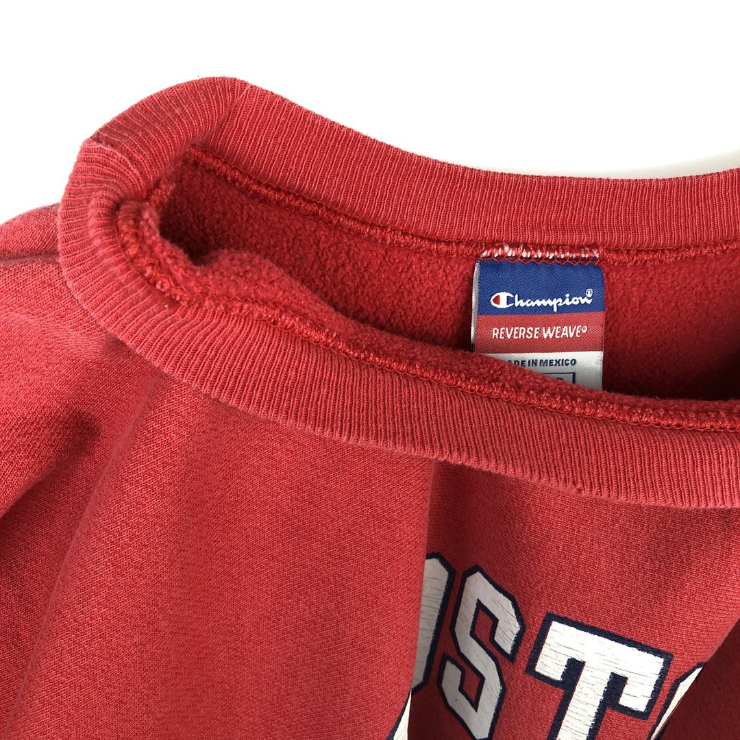 Champion Reverse Weave Boston University College Sweatshirt (Men's XL equivalent) cotton red type Vintage Second Hand