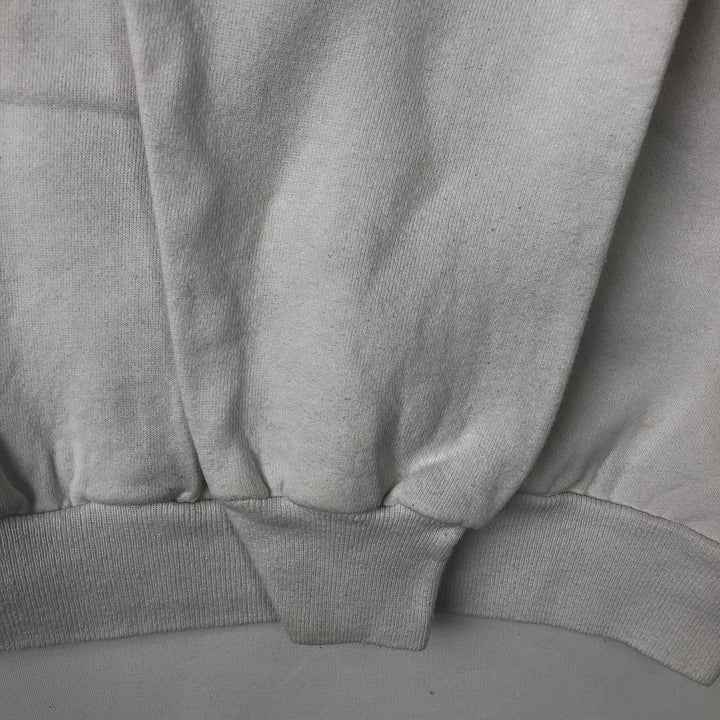 90'S Hanes ACTIVEWEAR Cat Pattern Animal Sweatshirt, Made in USA, Men's Size L (approx.), Vintage cotton white type Vintage Second Hand