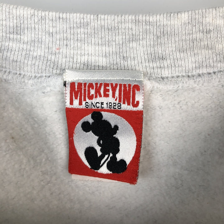90'S Mickey Mouse Character Sweatshirt, Made in USA, Men's Size L (approx.), Vintage cotton white type Vintage Second Hand