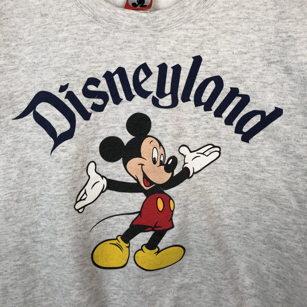 90'S Mickey Mouse Character Sweatshirt, Made in USA, Men's Size L (approx.), Vintage cotton white type Vintage Second Hand