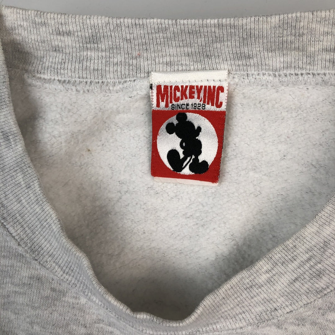 90'S Mickey Mouse Character Sweatshirt, Made in USA, Men's Size L (approx.), Vintage cotton white type Vintage Second Hand