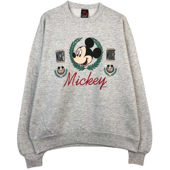 90'S MICKY UNLIMITED Mickey Mouse Character Sweatshirt, Men's Size XL (Equivalent), Vintage unclear white type Vintage Second Hand