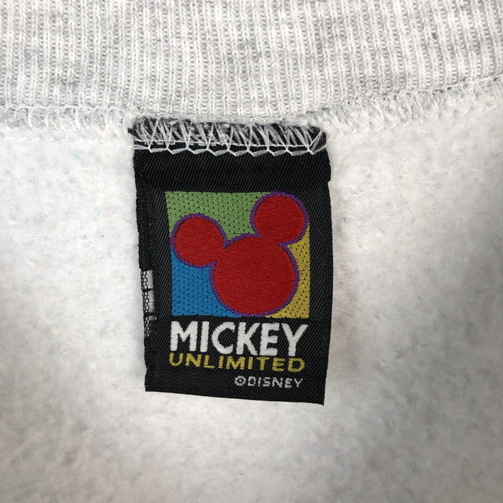 90'S MICKY UNLIMITED Mickey Mouse Character Sweatshirt, Men's Size XL (Equivalent), Vintage unclear white type Vintage Second Hand