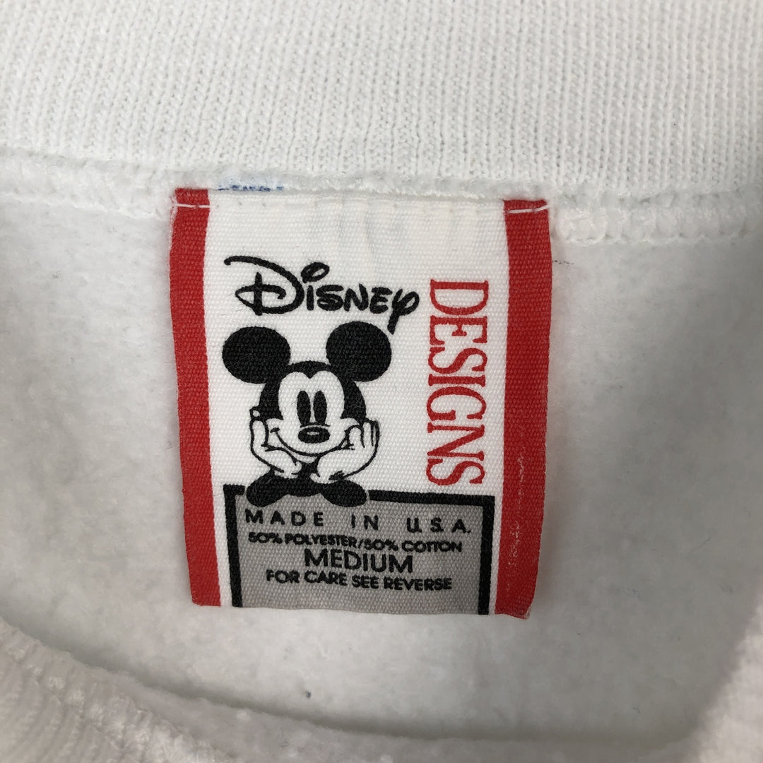 Vintage 90'S Disney Designs Mickey Mouse character sweatshirt, Made in USA, Men's Size Medium cotton white type Vintage Second Hand