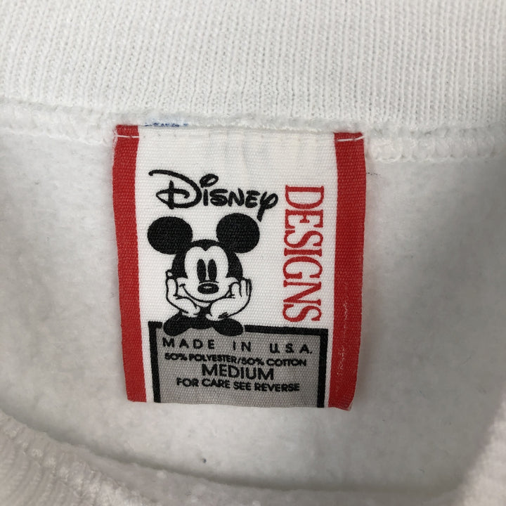 Vintage 90'S Disney Designs Mickey Mouse character sweatshirt, Made in USA, Men's Size Medium cotton white type Vintage Second Hand