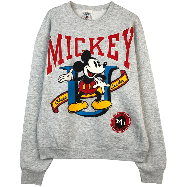 90'S Micky&Co. Mickey Mouse Character Sweatshirt, Made in USA, Men's Size L (Equivalent), Vintage cotton white type Vintage Second Hand