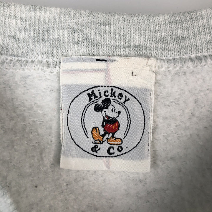 90'S Micky&Co. Mickey Mouse Character Sweatshirt, Made in USA, Men's Size L (Equivalent), Vintage cotton white type Vintage Second Hand