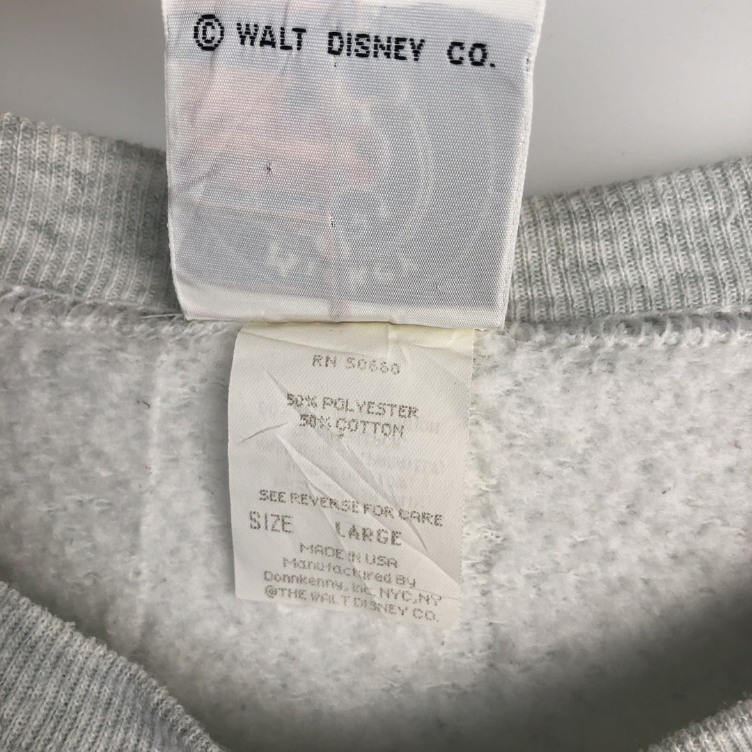 90'S Micky&Co. Mickey Mouse Character Sweatshirt, Made in USA, Men's Size L (Equivalent), Vintage cotton white type Vintage Second Hand