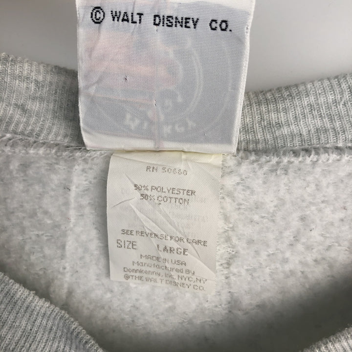 90'S Micky&Co. Mickey Mouse Character Sweatshirt, Made in USA, Men's Size L (Equivalent), Vintage cotton white type Vintage Second Hand