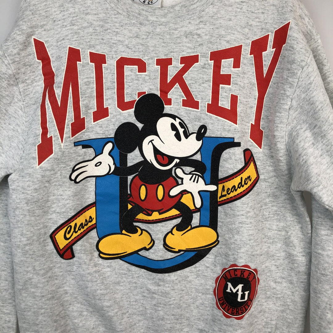 90'S Micky&Co. Mickey Mouse Character Sweatshirt, Made in USA, Men's Size L (Equivalent), Vintage cotton white type Vintage Second Hand