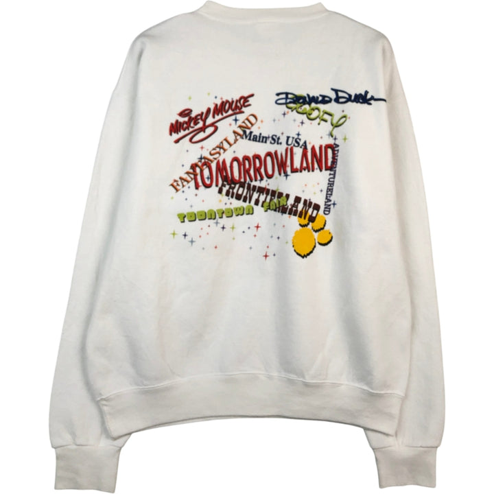 90'S Micky, Ink Disney Character Sweatshirt, Men's Size XL (Equivalent), Vintage unclear white type Vintage Second Hand
