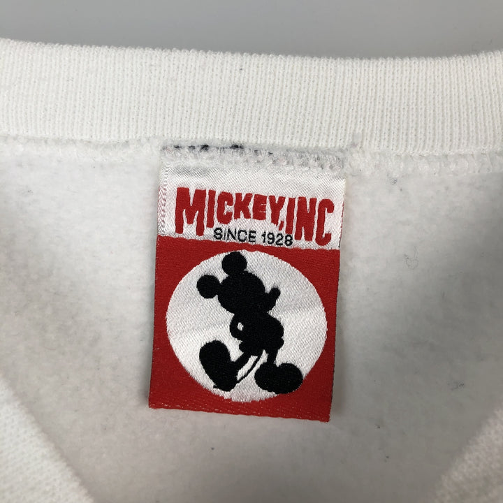 90'S Micky, Ink Disney Character Sweatshirt, Men's Size XL (Equivalent), Vintage unclear white type Vintage Second Hand