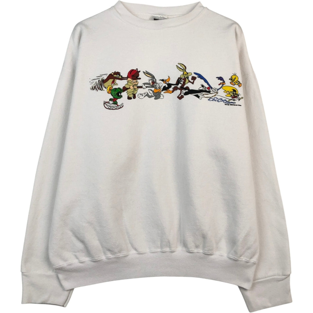 Vintage 90'S Tartex Looney Tunes character sweatshirt, Made in USA, Men's XL cotton white type Vintage Second Hand