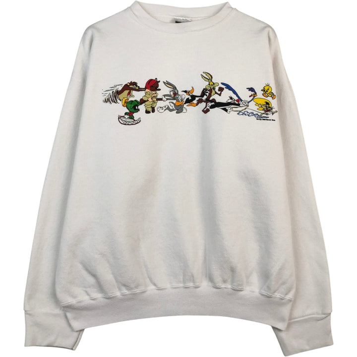 Vintage 90'S Tartex Looney Tunes character sweatshirt, Made in USA, Men's XL cotton white type Vintage Second Hand